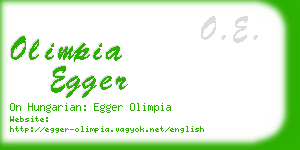 olimpia egger business card